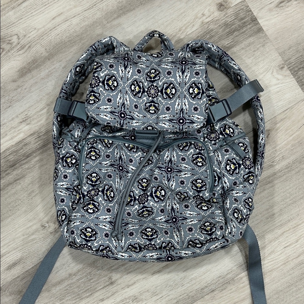 Vera Bradley Blue & Gray Patterned Backpack